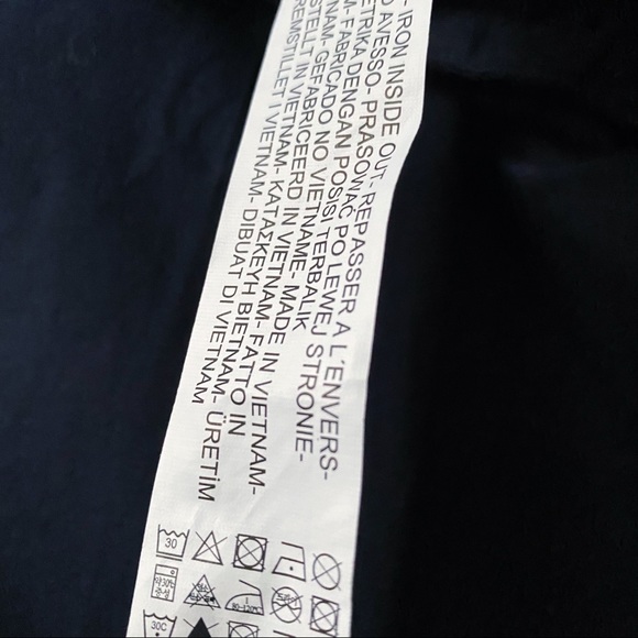 Zara Navy Blue Paper Bag Waist Pants - Picture 9 of 13